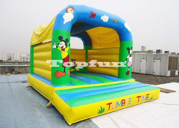 Buy cheap Inflatable Micky House Jumping Castle / Tumble Time For Resorts And Parks from wholesalers