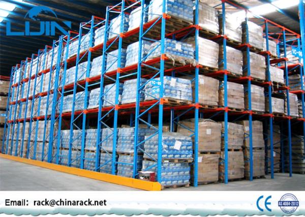 Quality Industrial Forklift Drive In Pallet Rack 1-3 Ton / Layer Optional Color for sale