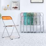 Custom Logo Clear Plastic Folding Chair for Garden Restaurant Cafe Wedding