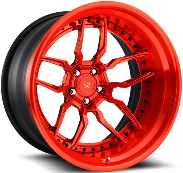 3 PC 5x120 BMW E90 320i Wheels 18 19 20 21 22Inch Red Machine Face Forged Alloy