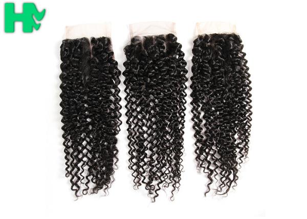 Buy cheap 8’’ - 20’’Unprocessed Human Hair Closure Kinky Curly Bleached Knots from wholesalers