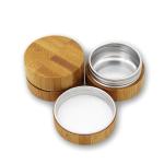 10gs Empty Round Cosmetic Packaging Bamboo Make up Eye Shadow Inner Aluminium