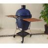 Buy cheap 21.5 Inch SGS Charcoal Kamado Grill , Dark Blue Ceramic Smoker Grill from wholesalers