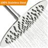 Buy cheap Ultra Thin Round Rainfall SS Shower Head Matte Black Polished from wholesalers
