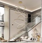 Cicle Chandelier Loft in the Hall Living Dining Room Gold Staircase Ring Pendant