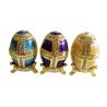 Buy cheap Hollow Faberge Egg Jewelry Easter Egg Trinket Box Crafts Russian Easter Metal Rhinestones Faberge Egg Jewelry Box from wholesalers