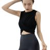 Buy cheap Sexy Sleeveless Yoga Sports Bras Ultra Feminine Front Wrap Detail Tank Crop Tops from wholesalers