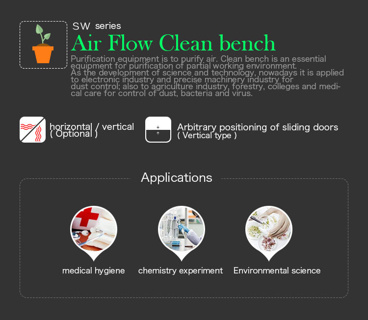 OEM Class 100 Vertical Laminar Air Flow Cabinet Lab Tissue Culture Laminar Flow Hood