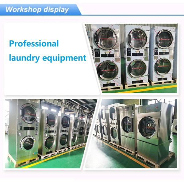 16kg Double Stack Coin Operated Washer and Dryer Machine for Laundromat