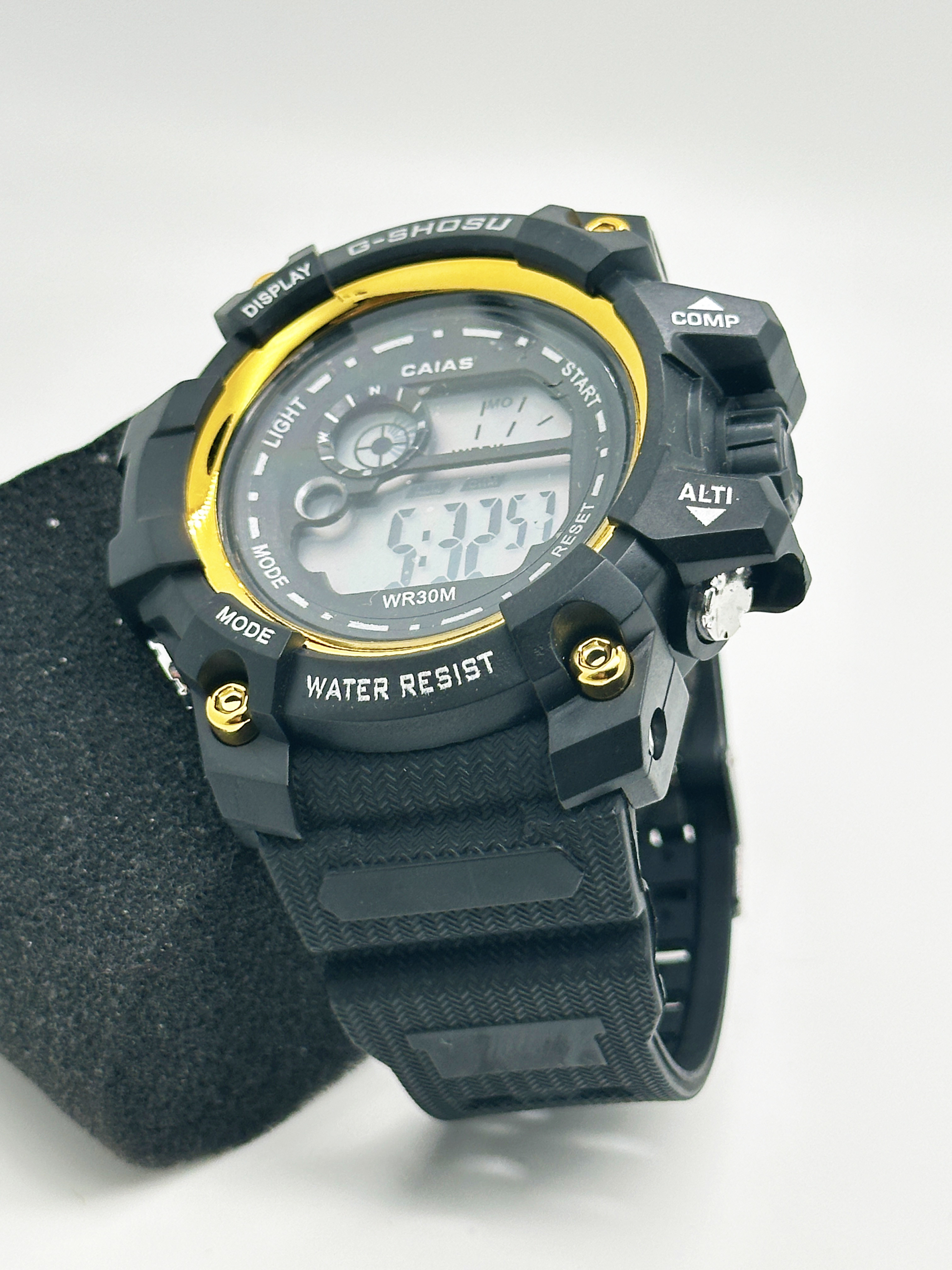 Silicone Band Digital Men Quartz Watch Sports Chronograph Watches