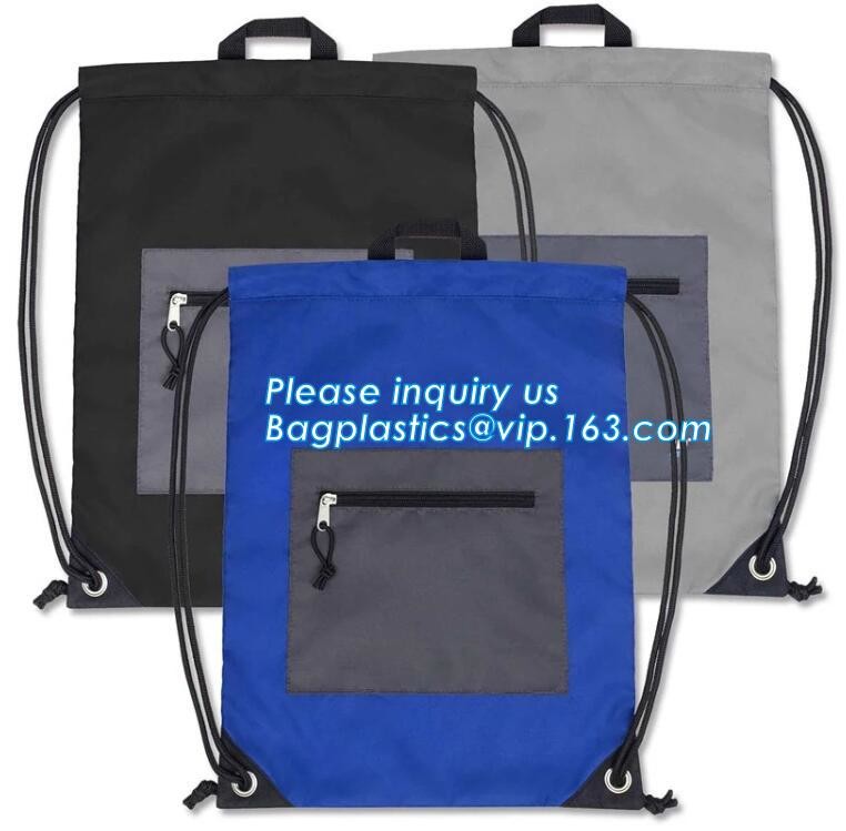 Recycled foldable polyester bag,Custom logo printed basketball backpack 210D polyester printing drawstring bag bagease