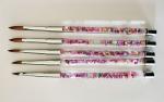 Custom Logo Pure Kolinsky Sable Nail Brush OEM Metal 3d Nail Brush