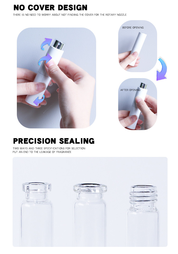 Luxury Glossy Color 10ml Twist And Spritz Atomiser Perfume Bottle