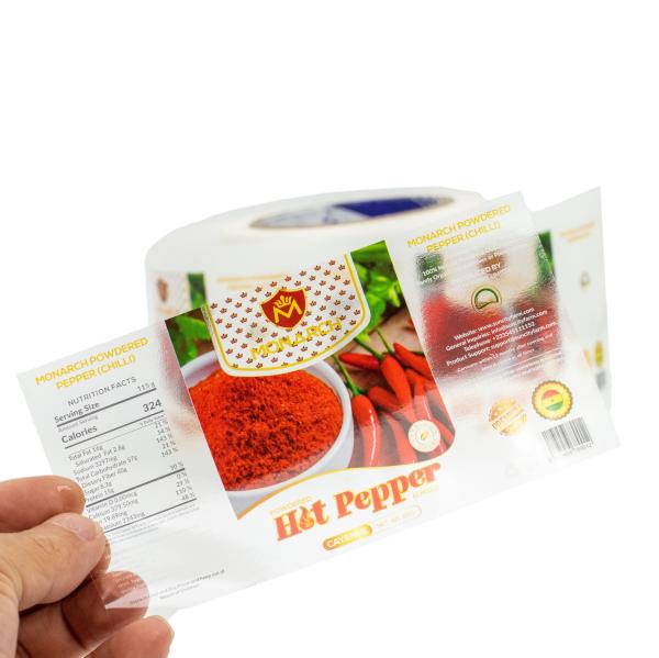 Printing Gold Foil Sticker Labels 0.13mm Thickness Silver Foil Sticker Paper