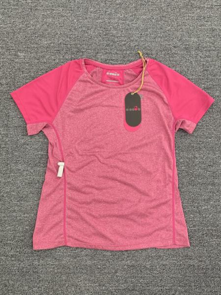 Buy cheap Summer Multicolor Athletic Sports Wear Short Sleeves Pink Grey Womens Yoga Tops from wholesalers