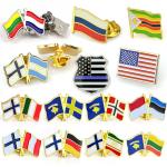 Buy cheap Soft Enamel Metal Pin Badges Custom Country Flag Pin Badge from wholesalers