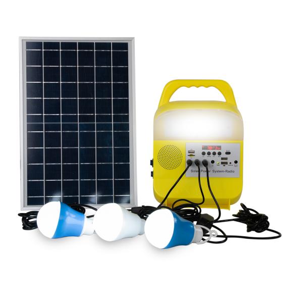 Buy cheap Plastic 9W*3PCS Bulb Outdoor Solar Lighting System Solar Panel Kits For Garden Lights from wholesalers