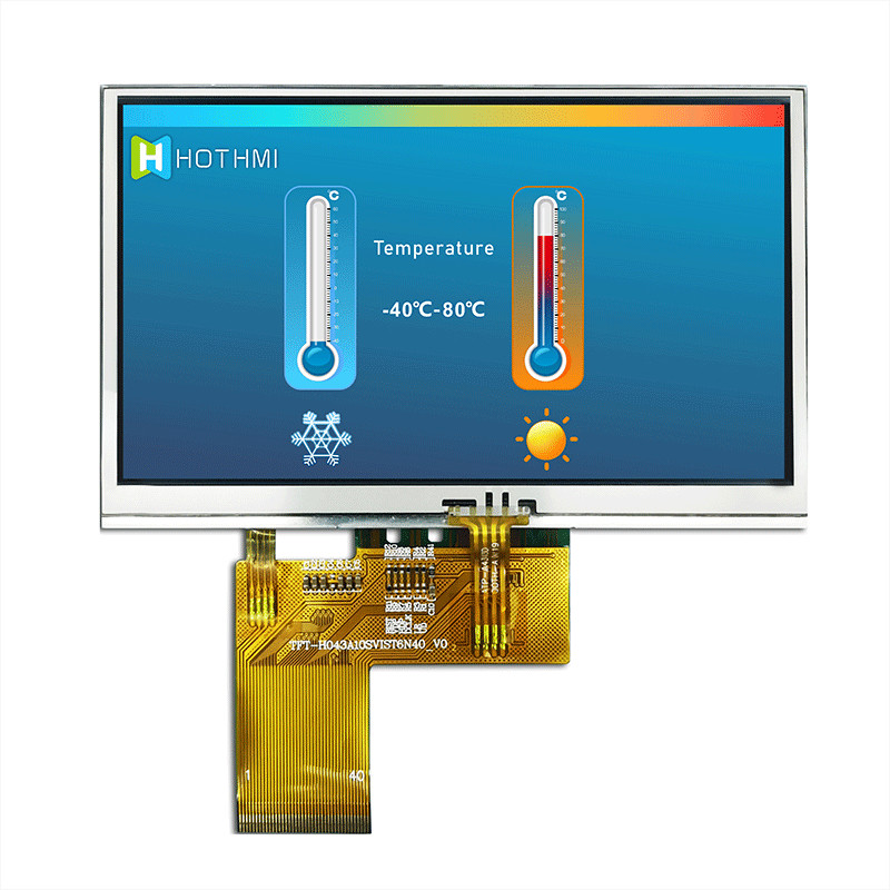 3.3V Resistive LCD 4.3 Inch , 800x480 LCD TFT 4.3 Inch TFT-H043A10SVIST5R40