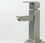 Stainless steel deck mount single hole basin faucet