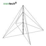 18m lockable pneumatic telescoping mast 70kg payloads-NR-3600-18000-70L