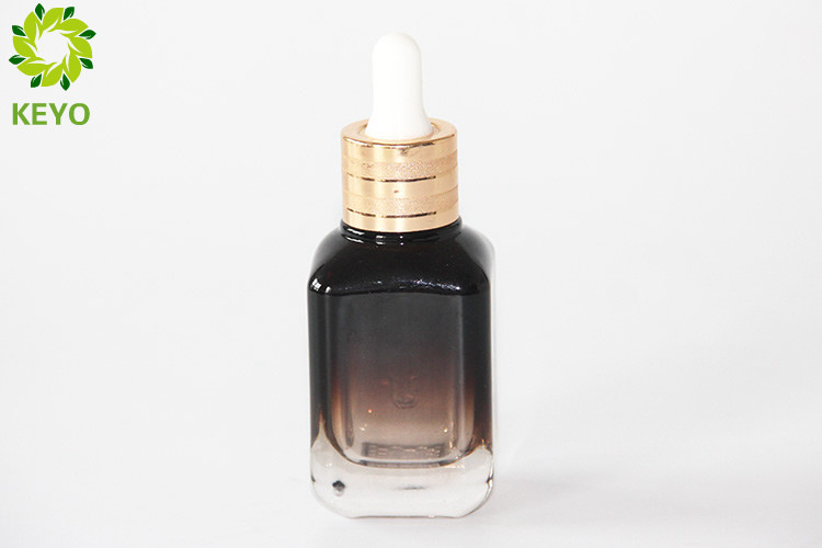 Thick Bottom Amber Glass Dropper Bottles For Foundation / Concealer Capacity 40ml