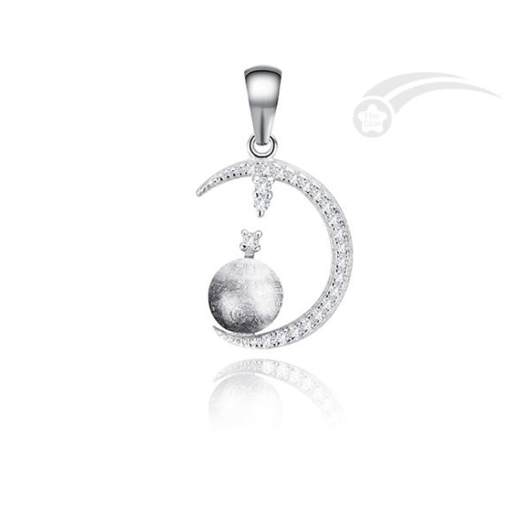 Buy cheap Moon Meteorite 925 Sterling Silver Pendant Romantic Mystery Jewelry from wholesalers
