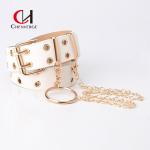 Full Hole Ladies Leather Belt Hip Hop Punk Style Street Cool Wind Chain