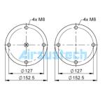 195mm Installation Space Required Triple Convolution Contitech Air Bags FT 76-20