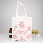 Canvas Printed Reusable Shopping Bags Advertising Cotton Cloth For Student