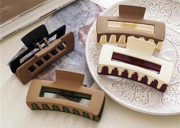 Black Chocolate milk resin mix double color claw hair grab clipper for women