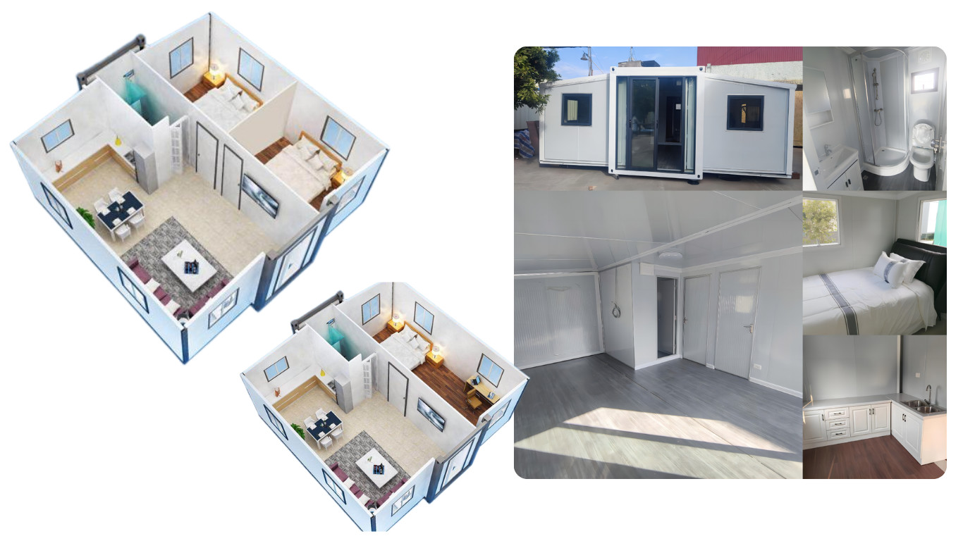 BOX SPACE Luxury 3 Bedrooms And Bathroom Prefabricated Expandable Container House Mobile Prefab Expandable House