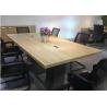 Buy cheap Top Thickness 45mm Melamine Conference Table Golden Walnut Color Surface from wholesalers