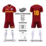 ODM OEM Red Custom Soccer Training Quick Dry Jersey Team Jersey