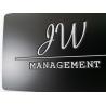 Buy cheap Customized Cr80 Matt Black Steel Business Card Moq1 Deboss Logo from wholesalers