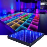 LED new 3D mirror abyss dance floor for wedding party disco