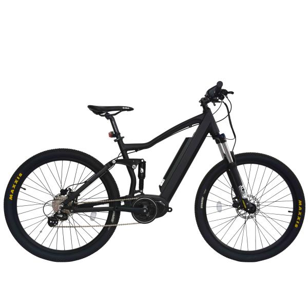 Voltage 36V Full Suspension Electric Mountain Bike 250W Mid Motor Speed Limit