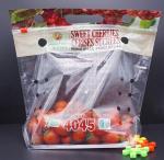 flat bottom fresh fruit vegetable plastic packing bag, dried cherry packing bag,