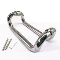 Buy cheap Modern Glass Door Pull Handle , Ss304 Stainless Steel Door Handle Oem Dia 19mm product