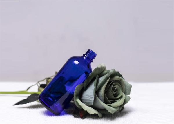 Quality 2 oz 60 ml Essential Oil Glass Bottles , Cobalt Blue Glass Dropper Bottles for sale