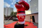 Giant Inflatable Santa Claus With A Gift Bag Christmas Decorations Outdoor