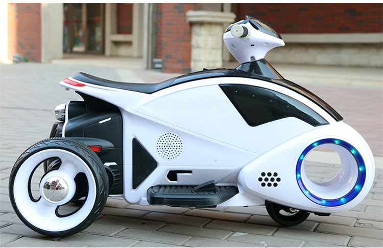 3-wheel Electric Ride On Car with Early Education One-click Start Third Wheel Battery