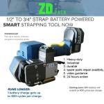 Electric Strapping Machine 27000mah Battery One Touch 2024 Plastic Strapping