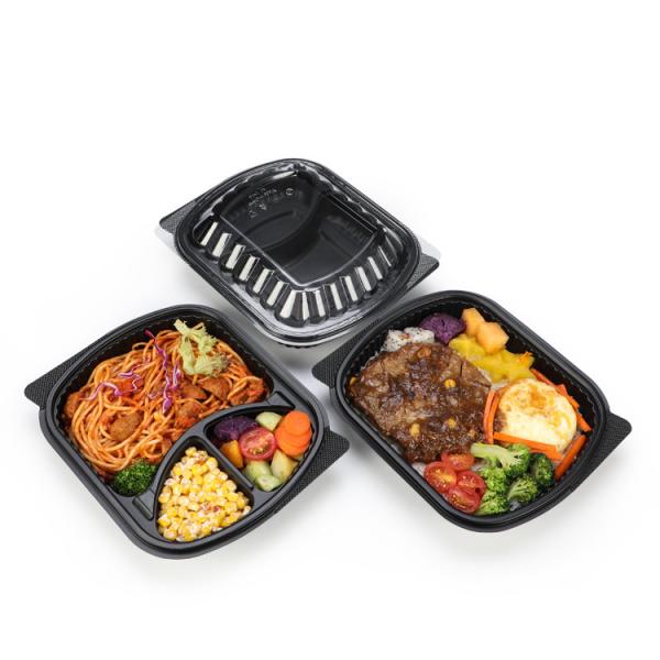 Buy cheap 34oz 2 Compartment Disposable Bento Box Containers PP PS Meal Prep Packaging from wholesalers