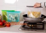 Reusable Food grade Silicone Vacuum Food Fresh Bags Wraps Fridge Containers