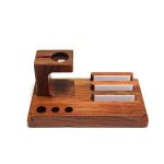 3 in 1 Wooden Phone Charger for iWatch / iPhone Holding & Pen Collecting