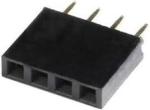 Plastic Height 8.5mm Small Electrical Connectors 2.54mm Single Row Straight