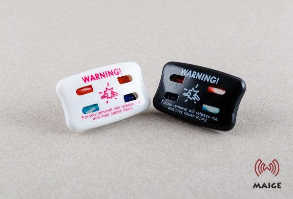 Buy cheap Garment Store EAS Ink Tag 43 * 27 Mm Curved Ink Pin Non Flammable from wholesalers