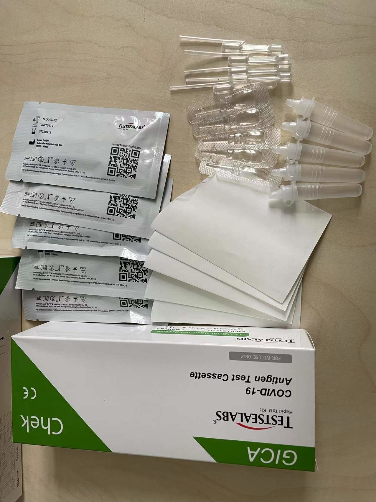 Factory Wholesale Cov-19 Test Kit Antigen Rapid Test Cassette Colloidal gold Siliva Nose Saliva Test