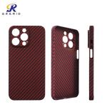 Red Shockproof Carbon Aramid Fiber Case Mobile Phone Cover For IPhone 13 Pro
