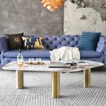 145cm Microcrystalline Rock Slab Coffee Table High Density